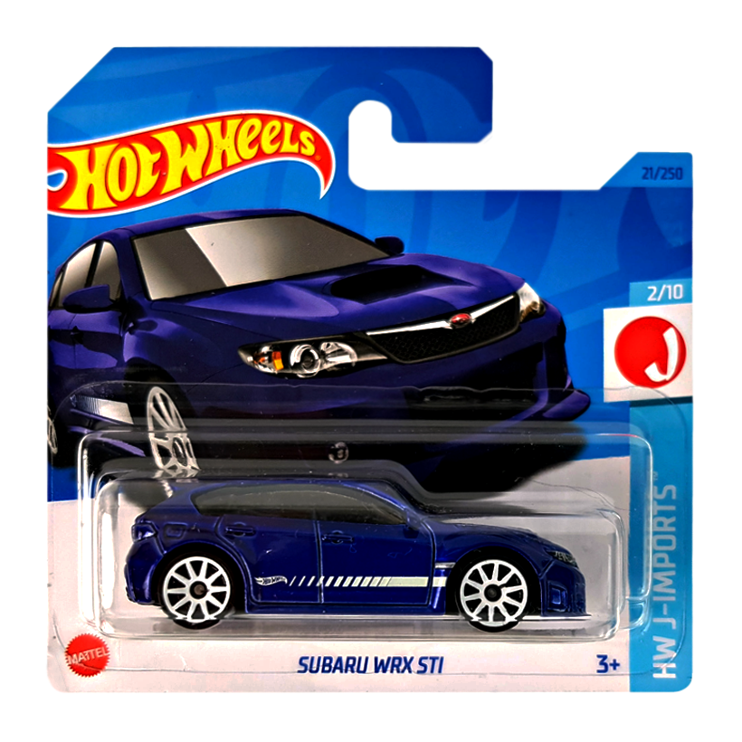 Машинка Базовая Hot Wheels Subaru WRX STI J-Imports 1:64 HKJ10 Dark Blue - Retromagaz