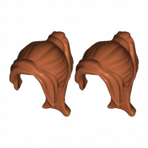 Волосся 2шт Lego Другое Female Ponytail Long Другое 62696 88426 4614107 Dark Orange Б/У - Retromagaz