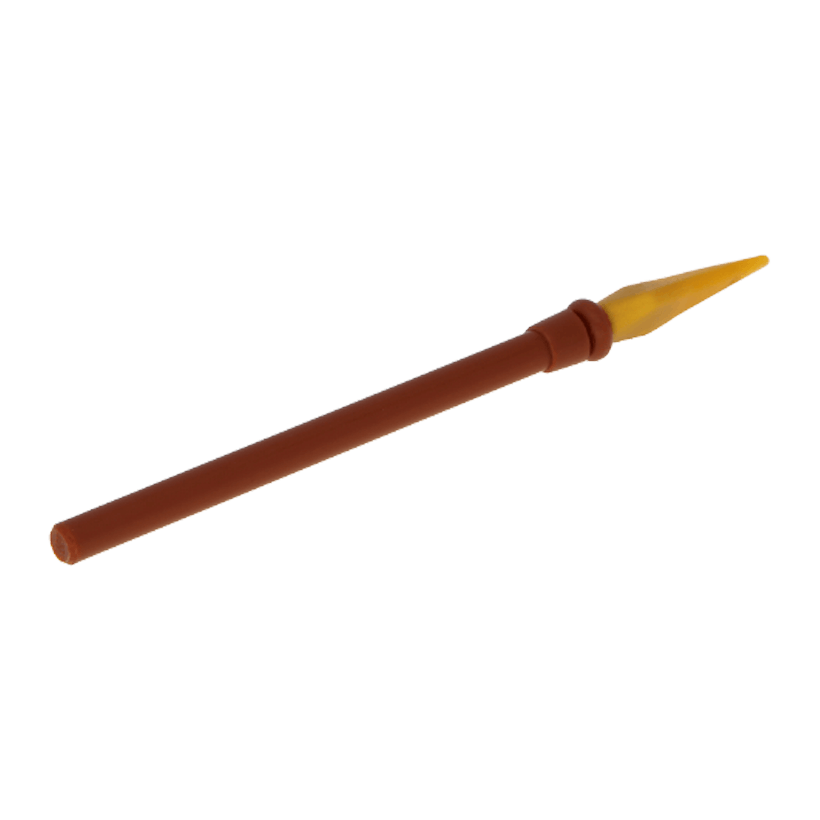 Зброя Lego Спис Pike Elaborate with Pearl Gold Tip 90391pb02 6086634 Reddish Brown Б/У - Retromagaz