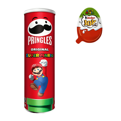 Набір Маріо Комбо (Чипси Pringles Super Mario Original + Шоколадне Яйце Kinder Joy Super Mario) - Retromagaz