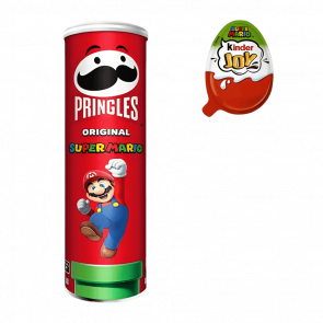 Набір Маріо Комбо (Чипси Pringles Super Mario Original + Шоколадне Яйце Kinder Joy Super Mario) - Retromagaz
