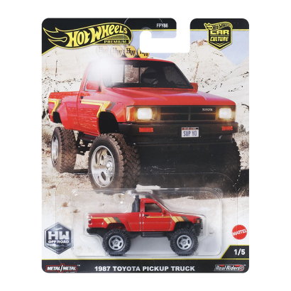 Машинка Premium Hot Wheels 1987 Toyota Pickup Truck Off-Road 1:64 JBK73 Red - Retromagaz