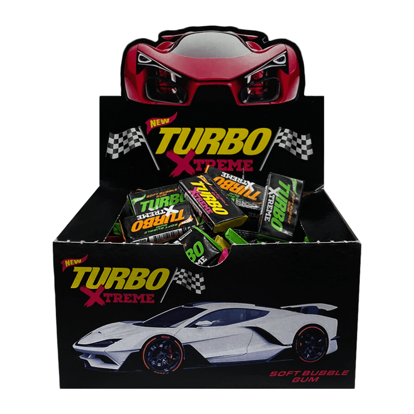 Набір Жувальна Гумка 100шт Turbo Extreme 4,5g - Retromagaz