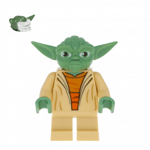 Фігурка Lego Yoda Clone Wars White Hair Torso with Back Printing Star Wars Джедай sw0446 1 Б/У