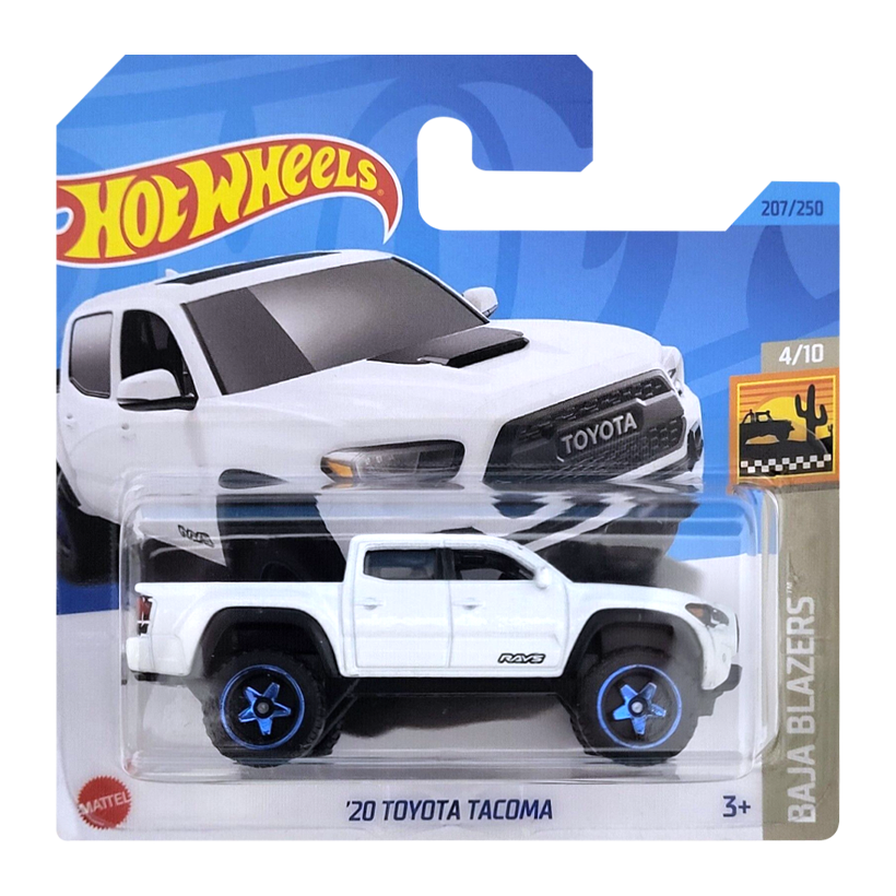 Машинка Базова Hot Wheels '20 Toyota Tacoma Baja Blazers 1:64 HKG75 White - Retromagaz