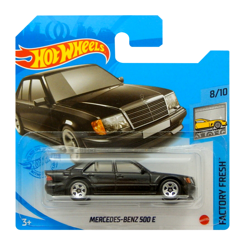 Машинка Базовая Hot Wheels Mercedes-Benz 500 E Factory Fresh 1:64 GRX59 Black - Retromagaz