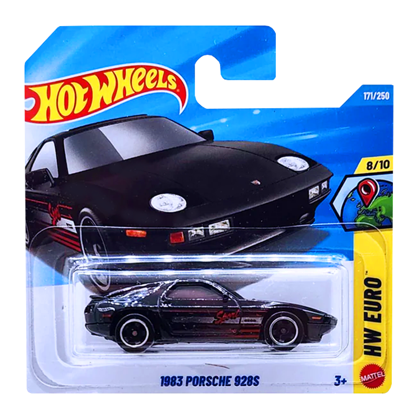 Машинка Базовая Hot Wheels Porsche 1983 Porsche 928S HW Euro 1:64 JJK15 Black - Retromagaz