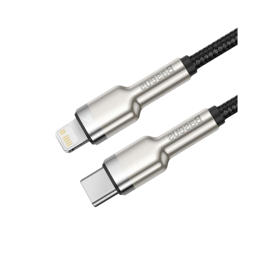 Кабель Baseus Cafule PD USB Type-C - Lightning Metal Grey 1m - Retromagaz
