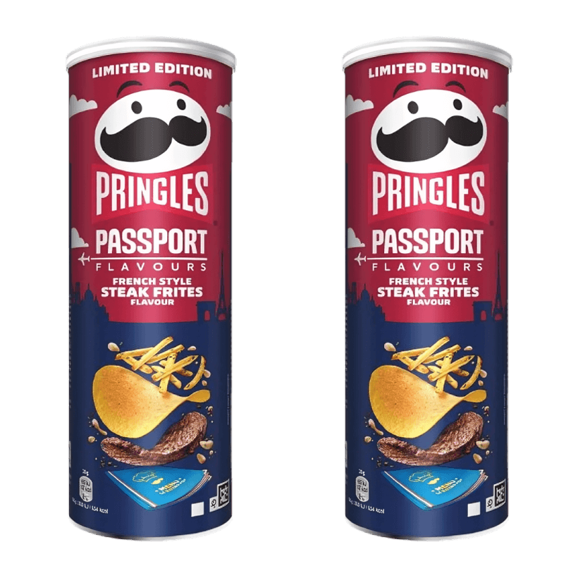 Набор Чипсы 2шт Pringles Passport Flavours French Style Steak Frites 165g - Retromagaz