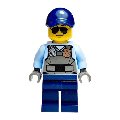 Фігурка Lego Officer Gray Vest with Radio and Gold Badge City Police cty0619 Б/У - Retromagaz