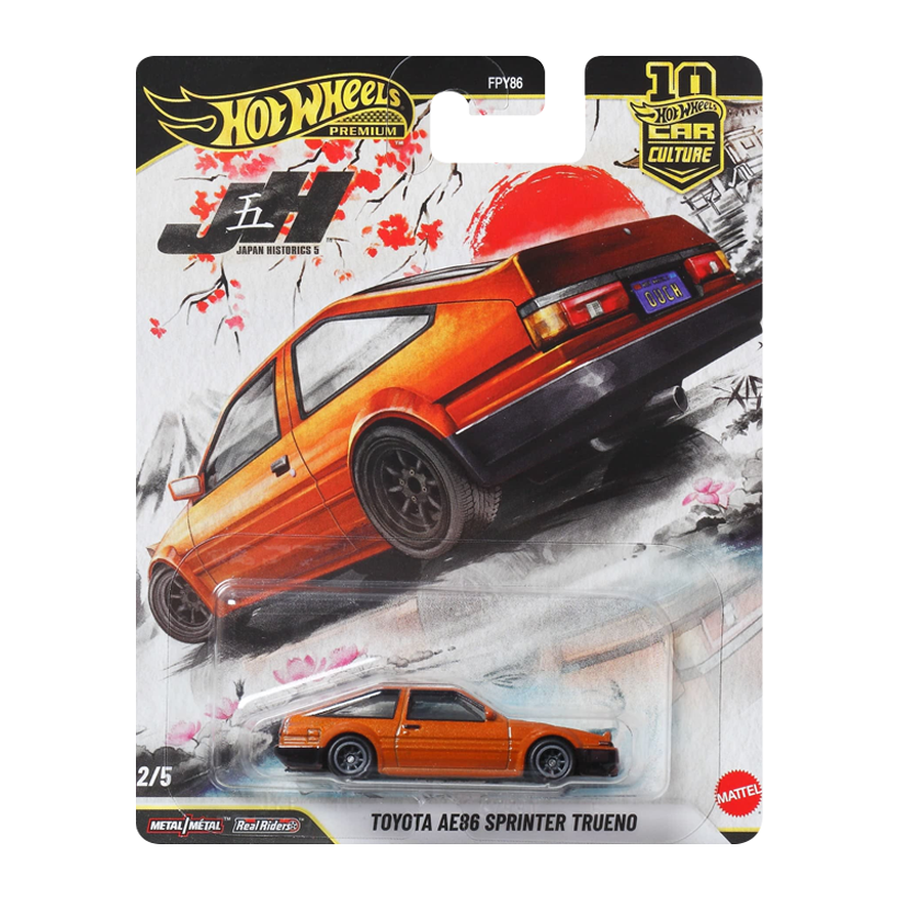 Машинка Premium Hot Wheels Toyota AE86 Sprinter Trueno Car Culture 1:64 JKF10 Orange - Retromagaz