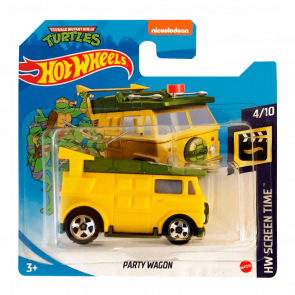 Машинка Базовая Hot Wheels Teenage Mutant Ninja Turtles Party Wagon Screen Time 1:64 GRX96 Yellow
