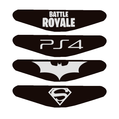 Наклейка RMC PlayStation 4 На Світлову Панель BattleRoyale + PlayStation + Superman + Batman Black Новий - Retromagaz