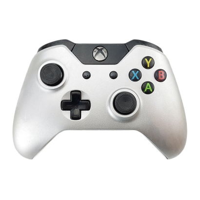 Геймпад Беспроводной Microsoft Xbox One Version 1 Silver Black Б/У Нормальный - Retromagaz