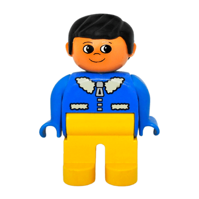 Фигурка Lego Boy Yellow Legs Blue Top Duplo 4555pb243 Б/У - Retromagaz