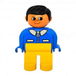 Фигурка Lego Boy Yellow Legs Blue Top Duplo 4555pb243 Б/У