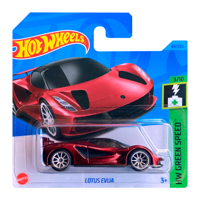 Машинка Базовая Hot Wheels Lotus Evija Super Treasure Hunt STH Green Speed 1:64 HKL13 Dark Red - Retromagaz