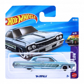 Машинка Базовая Hot Wheels '64 Impala Layin Low 1:64 JJJ56 Blue - Retromagaz