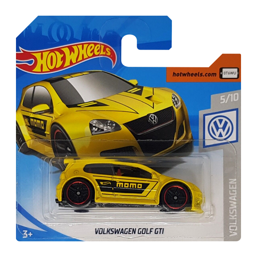 Машинка Базова Hot Wheels Volkswagen Golf GTI MOMO Volkswagen 1:64 FYF75 Yellow - Retromagaz