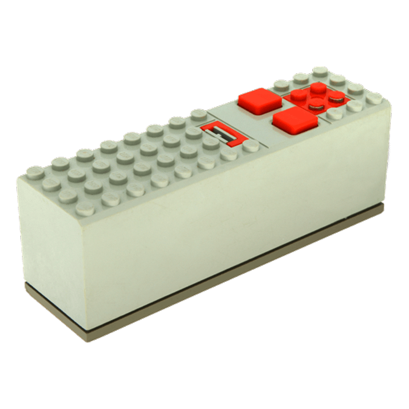 Электрика Lego Батарейный Блок 9V Battery Box with Red Buttons and Contact Plate 4 x 14 x 4 2846c01 2847c01 2847 74650 4109813 Light Grey Б/У - Retromagaz