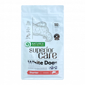 Сухой Корм для Собак Nature's Protection Superior Care White Dogs Grain Free Starter All Breeds Лосось 1,5kg