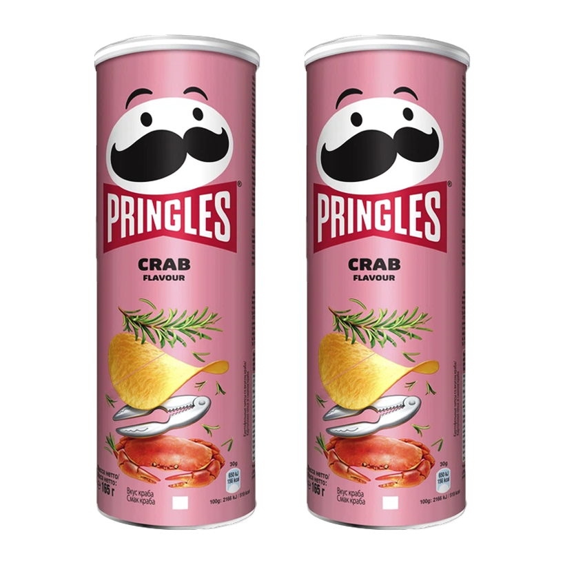 Набір Чипси 2шт Pringles Crab 165g - Retromagaz