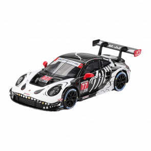 Машинка Premium MINI GT Porsche 911 GT3 R #77 AO Racing 2025 IMSA Petit Le Mans Blister 1:64 MGT01143-BL White - Retromagaz