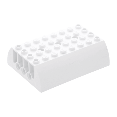 Скіс Lego Double Заокруглена 6 x 8 x 2 45411 56204 4195061 6021716 6247197 White 2шт Б/У - Retromagaz