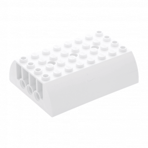 Скос Lego Double Закругленная 6 x 8 x 2 45411 56204 4195061 6021716 6247197 White 2шт Б/У - Retromagaz
