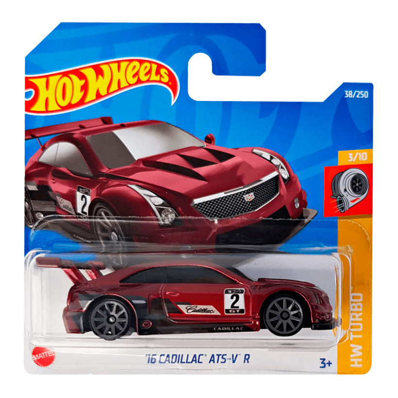 Машинка Базова Hot Wheels '16 Cadillac ATS-V R Turbo 1:64 HCW49 Red - Retromagaz