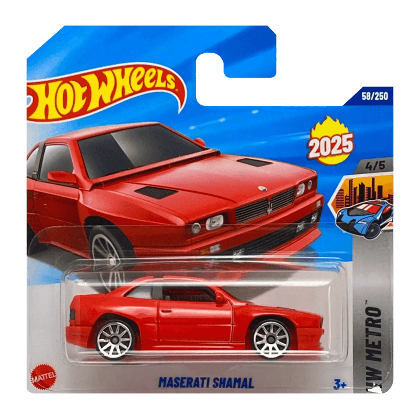 Машинка Базова Hot Wheels Maserati Shamal Metro 1:64 HYW21 Red - Retromagaz