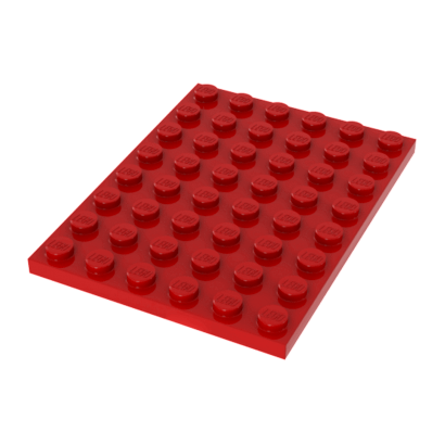 Пластина Lego Звичайна 6 x 8 3036 303621 Red 10шт Б/У - Retromagaz