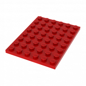 Пластина Lego Обычная 6 x 8 3036 303621 Red 10шт Б/У - Retromagaz