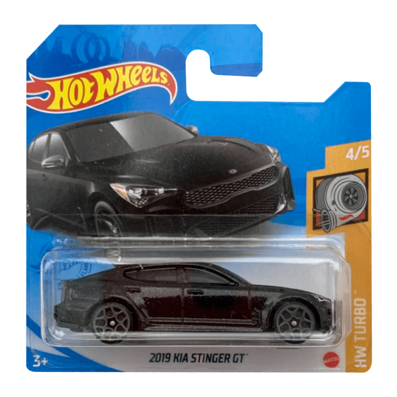 Машинка Базовая Hot Wheels 2019 KIA Stinger GT Turbo 1:64 GTC00 Black - Retromagaz