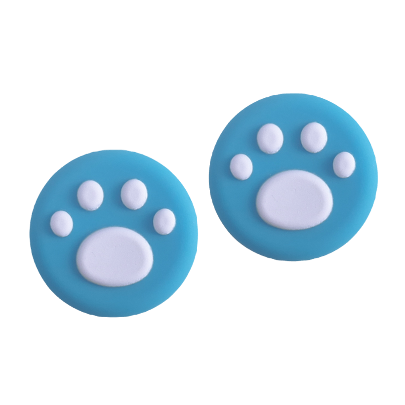 Накладки на Стіки 2шт RMC Cat Paw Nintendo Switch Blue - Retromagaz