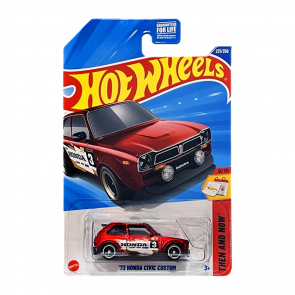 Машинка Базова Hot Wheels 73' Honda Civic Custom Super Treasure Hunt STH Then and Now 1:64 JCB46 Red - Retromagaz