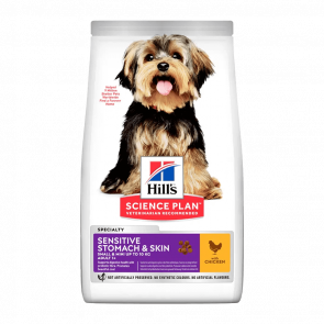 Сухий Корм для Собак Hill's Science Plan Adult Small & Mini Sensitive Stomach & Skin Курка 1,5kg