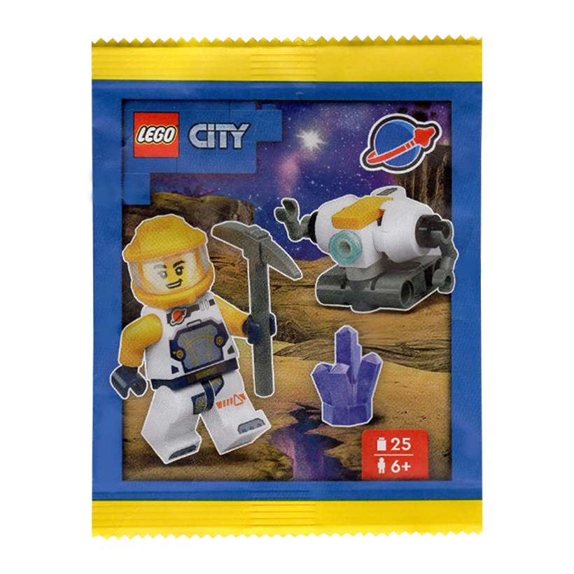 Конструктор Lego Фигурка Astronaut with Robot Paper Bag City 952405 cty1762 Новый - Retromagaz