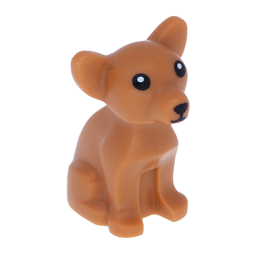Фигурка Lego Земля Dog Chihuahua with Black Eyes Nose Animals 12888pb01 1 6029295 6102951 Medium Nougat Б/У - Retromagaz