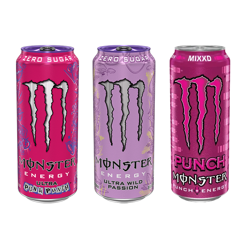 Набор Ультрафиолет (Напиток Энергетический Monster Energy Punch Mixxd 500ml + Ultra Punk Punch + Ultra Wild Passion Zero Sugar) - Retromagaz