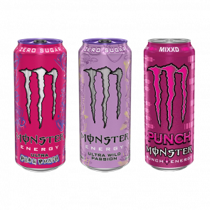 Набір Ультрафіолет (Напій Енергетичний Monster Energy Punch Mixxd 500ml + Ultra Punk Punch + Ultra Wild Passion Zero Sugar) - Retromagaz