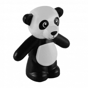 Фігурка Lego Teddy Bear with White Head and Stomach Panda Pattern Animals Земля 98382pb003 1 6057742 6298991 Black Б/У - Retromagaz