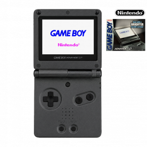 Консоль Nintendo Game Boy Advance SP AGS-101 з Логотипом Graphite Black + Документація + Коробка Б/У - Retromagaz