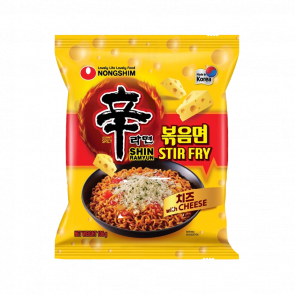 Локшина Nongshim Shin Рамьон Stir Fry з Сиром Середньогостра 136g - Retromagaz