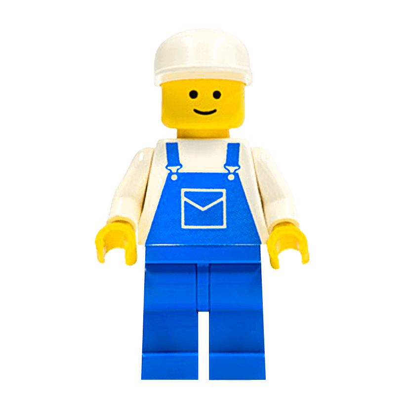 Фигурка Lego People 973pb0201 Overalls Blue with Pocket City ovr011 Б/У - Retromagaz