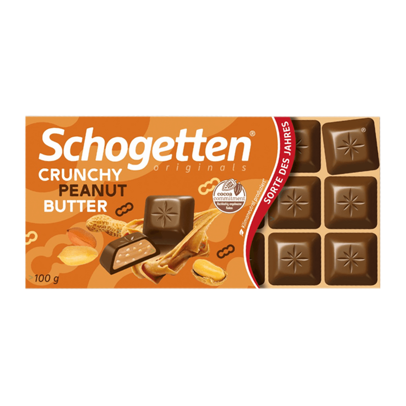 Шоколад Молочний Schogetten Crunchy Peanut Butter - Retromagaz