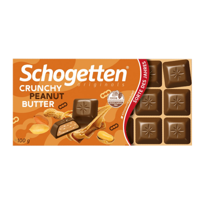 Шоколад Молочний Schogetten Crunchy Peanut Butter 100g - Retromagaz