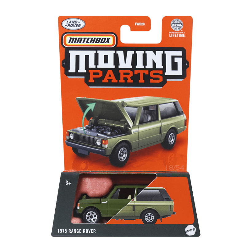 Тематическая Машинка Matchbox 1975 Range Rover Moving Parts 1:64 FWD28/HVN07 Green - Retromagaz