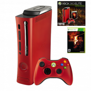 Консоль Microsoft Xbox 360 Jasper Elite Resident Evil 5 Limited Edition LT3.0 120GB Red + Игра + Коробка Б/У - Retromagaz