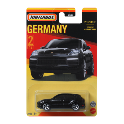Тематическая Машинка Matchbox Porsche Cayenne Turbo Germany 1:64 GWL49/HFH45 Black - Retromagaz
